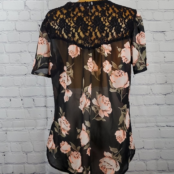 Live 4 Floral Woman's Embroidery Blouse Sz Large - Picture 3 of 11